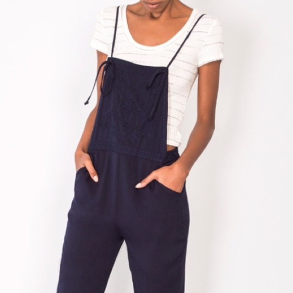 Navy Embroidered Overalls - Picture 8 of 8